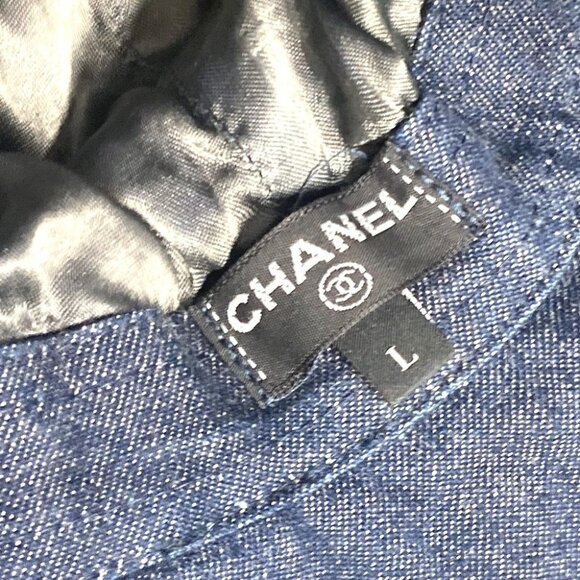 CHANEL Denim Night flight hat hat bucket hat bob hat hat cotton blue main image 11